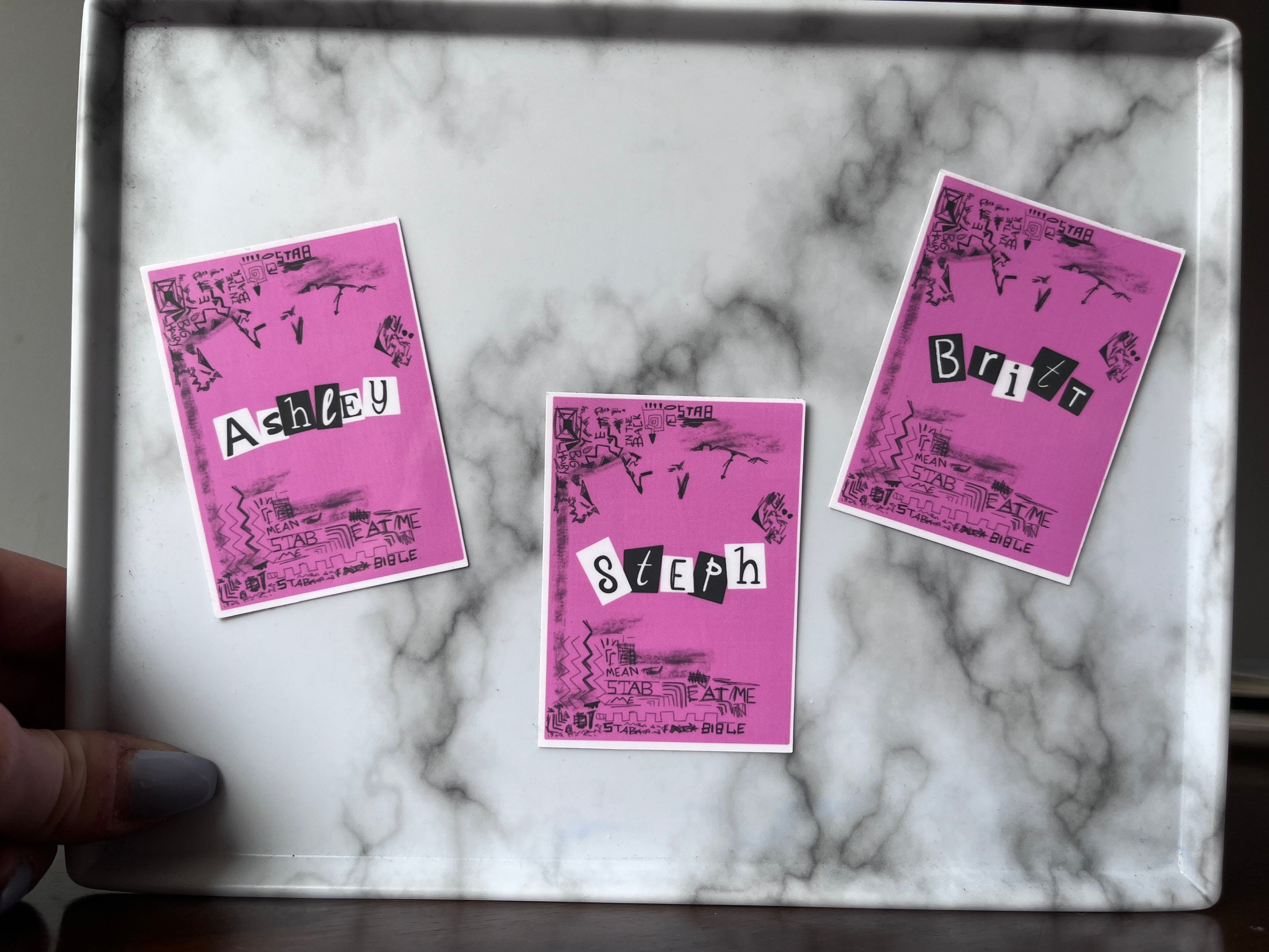 Personalized burn Book From Mean Girls Waterproof Sticker 