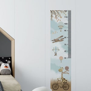 Babygroei, grafiek canvas, giraffe muur sticker, muur opknoping meten, linialen voor kinderen, kamergroei grafiek, muur sticker, sticker voor kinderen