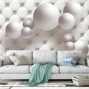 Runa Art Photo Wallpaper 3D Abstract 352 X 250 Cm Non-Woven Wall Art XXL Moderne Living Room Bedroom White 9223011c
