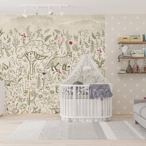 Fairy Forest Wallpaper, Fairy Tale Wallpaper, Animal Wallpaper, Cartoon Animal Wallpaper, Cartoon Forest Wallpaper, Play Room Wallpaper