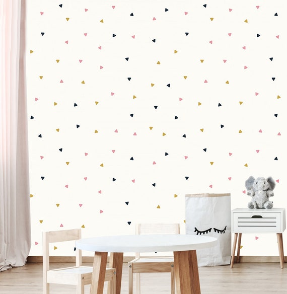 Simple and Cute Wallpaper With Colorful Little Triangles - Etsy Ireland
