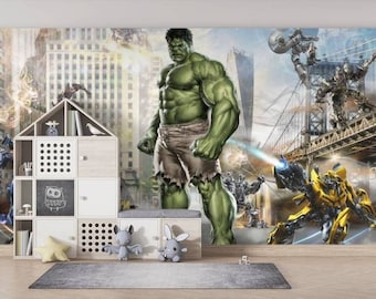 Customized Boy Nursery Wallpapers Transformers Prints Wall Decal Transformers Wall Decor Transformers Wall Art Transformers Wall Stickers