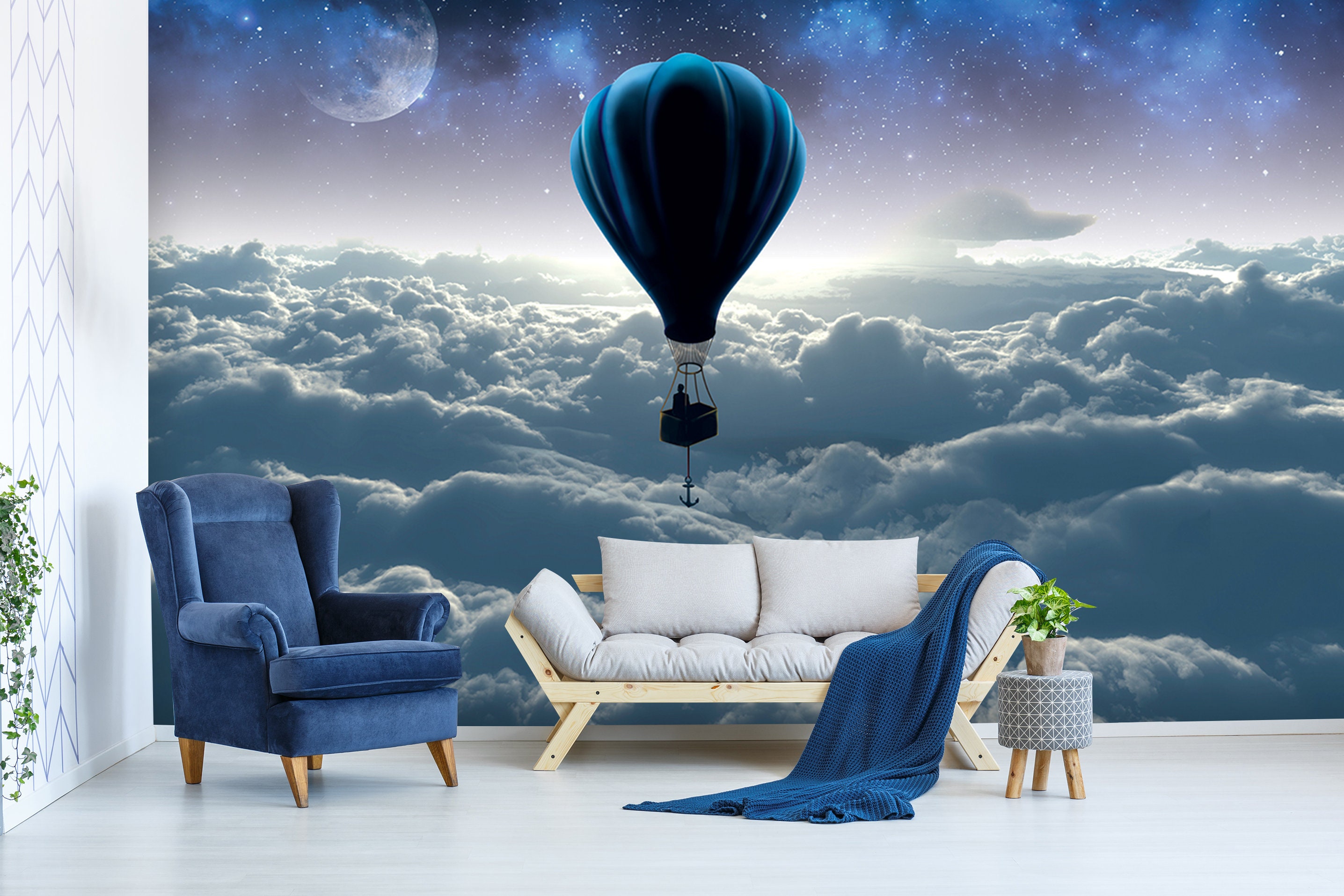 3d Vinyl Wallpaper Hot Air Balloon Ride Above the Clouds - Etsy 3d Vinyl Wallpaper Hot Air Balloon Ride Above the Clouds - Etsy
