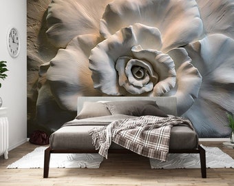 3D Wallpaper 3D Embossed Effect 3D Rose Wall Mural Gray - Etsy 3D Wallpaper 3D Embossed Effect 3D Rose Wall Mural Gray - Etsy
