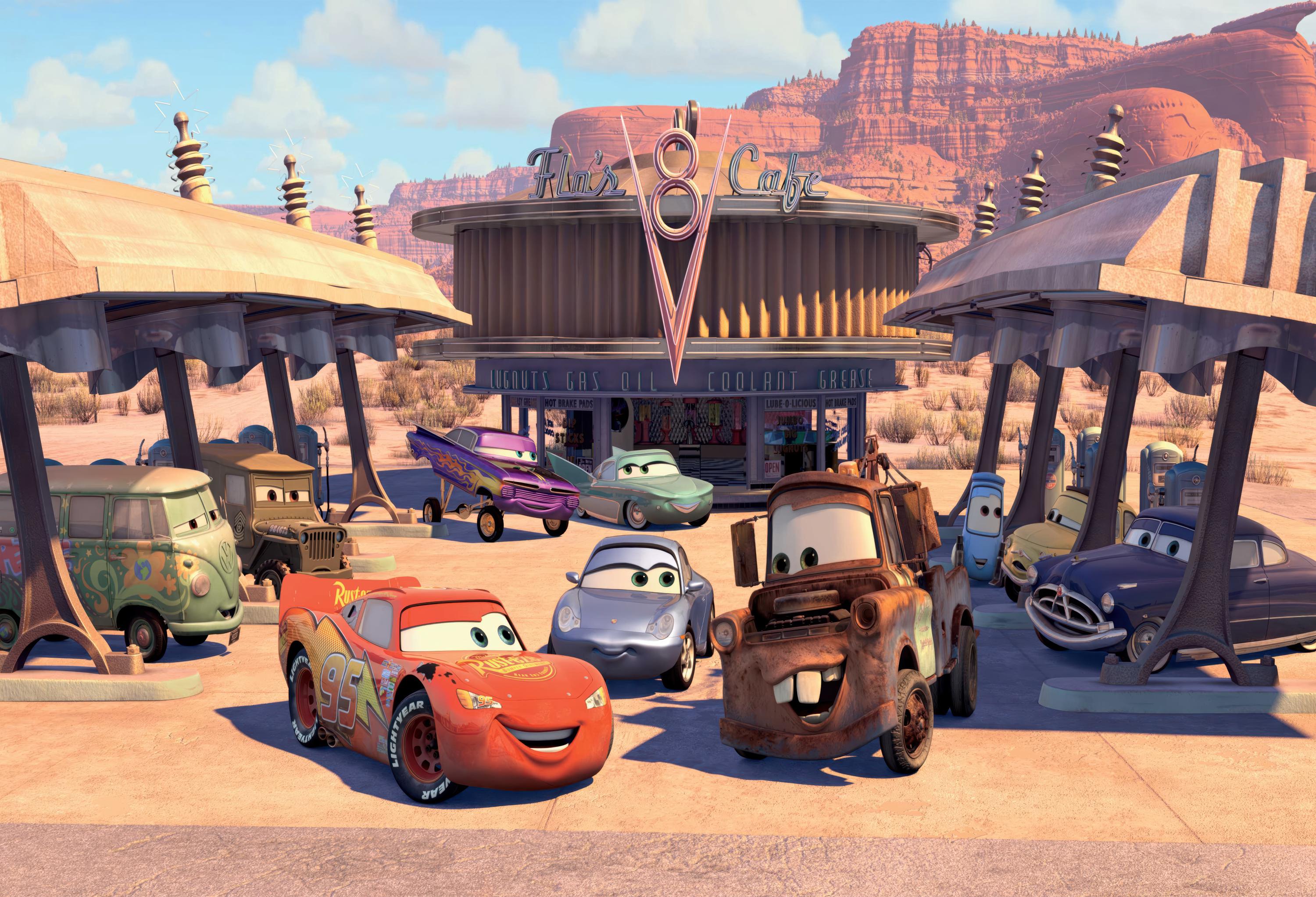 Radiator Springs Wall Mural - Cars Movie Inspired Digital Art