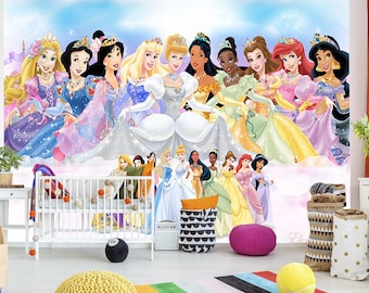 女の子の部屋用プリンセス壁紙 プリンセスプリント 保育園 剥がせる壁紙 プリンセス 壁画 保育園 プリンセス 壁飾り 女の子の部屋用壁画