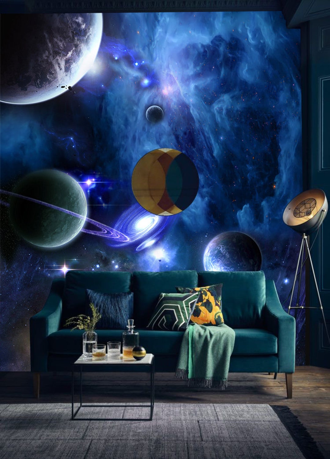 Galaxy Vinyl Wallpaper, Space Wallpaper, Large Galaxy and Wall