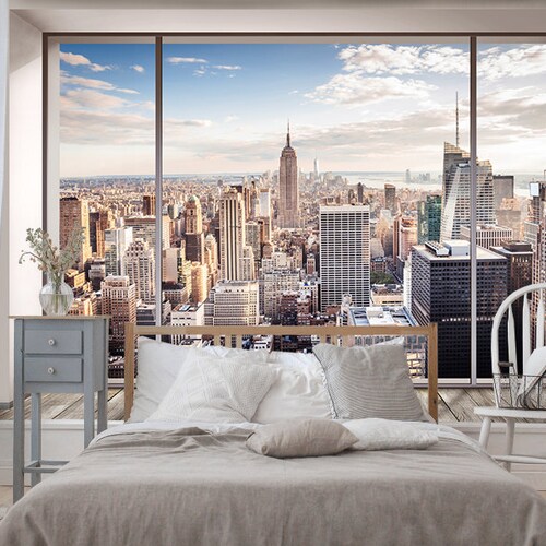 3d Ny Vinyl Wallpaper . Wall Paintings New York Wall - Etsy 3d Ny Vinyl Wallpaper . Wall Paintings New York Wall - Etsy