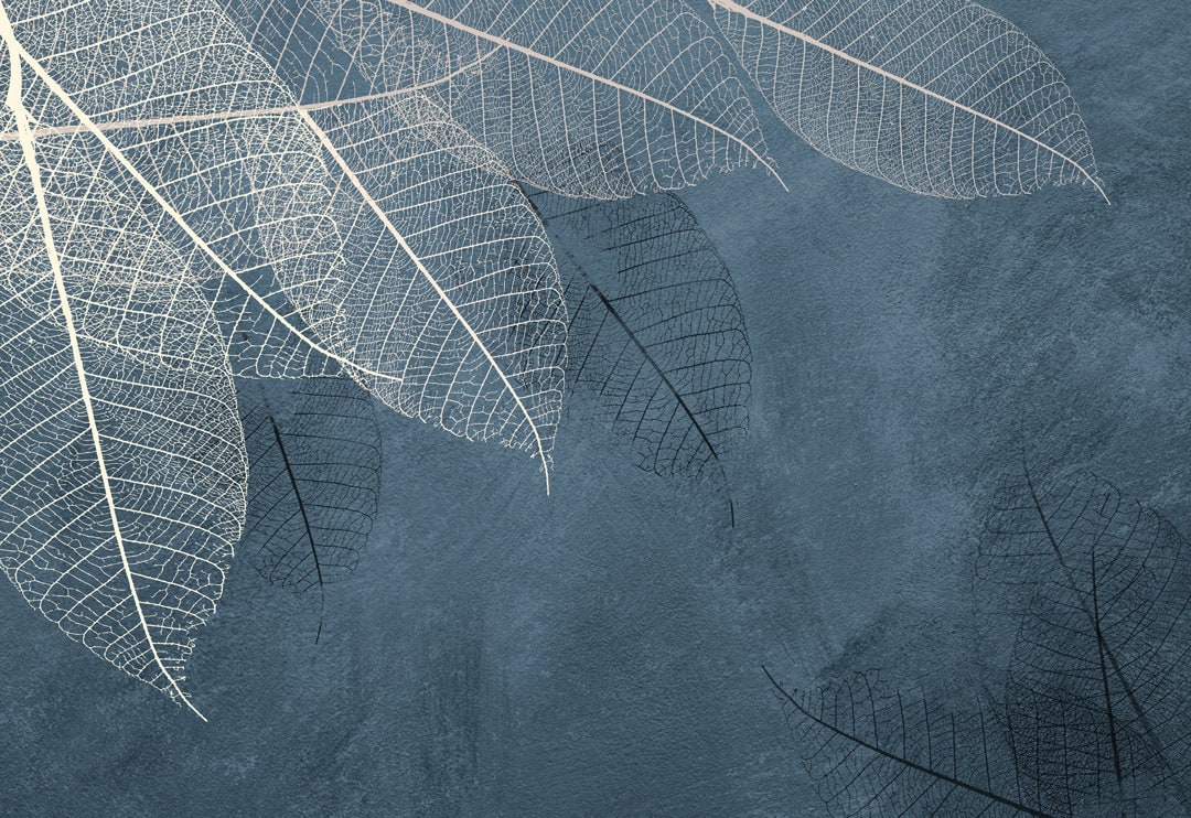 Wallpaper With Huge Leaves Modern Design Wallpaper Large Etsy