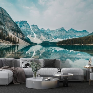 Mountains in the clouds wallpaper. Mountain Landscape Wallpaper, Vinyl Wallpaper, Large Self Adhesive Wallpaper, Vinyl Wallpaper