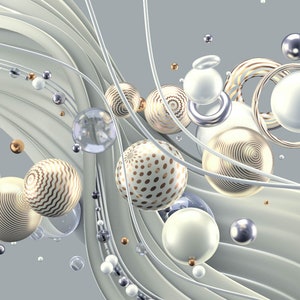 3D White Ball 240 Wall Murals