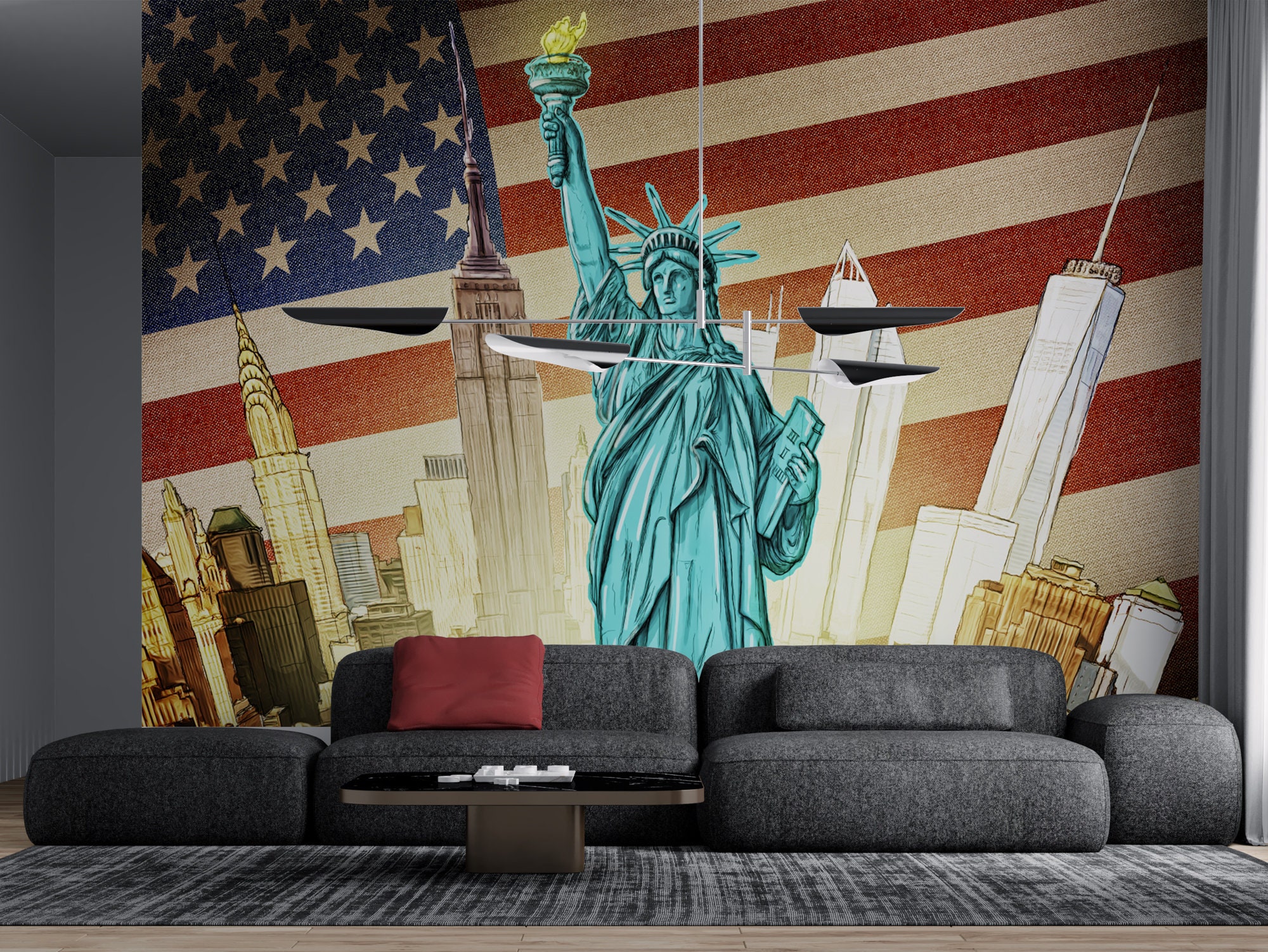 Statue of Liberty Wall Mural Photo Wallpaper GIANT DECOR Paper Poster Free Paste 