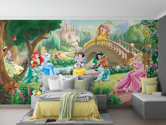 NIÑA PARED DORMITORIO Decoración Disney Caracteres Foto Mural Papel Pintado  EUR 104,10 - PicClick ES