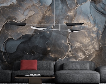 Fluid Art, Abstract Marble Modern Fluid Art Wall Decor Large Wall Murals Vinyl Wallpaper Fluid Art, Wallpaper Roll, Print decor sticker