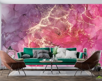 Arte fluida rosa, papel de parede para casa, pintura líquida abstrata de luxo, papel de parede para sala de estar, abstrato, papel de parede líquido, papel de parede para casa