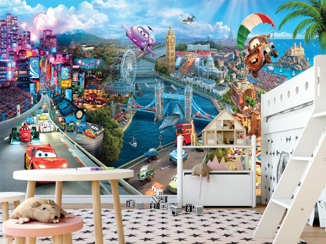 Cars Wall Decor for Boys Kids Room Wallpaper Boys Nursery Removable