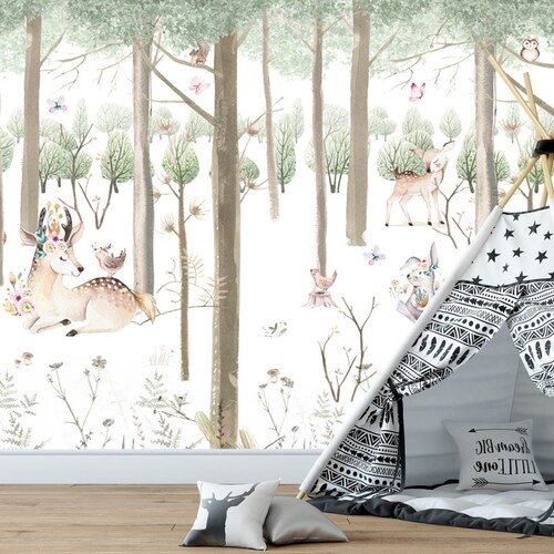 Beautiful Fairy Forest Wallpaper Fairytale Forest Wall Mural - Etsy Beautiful Fairy Forest Wallpaper Fairytale Forest Wall Mural - Etsy