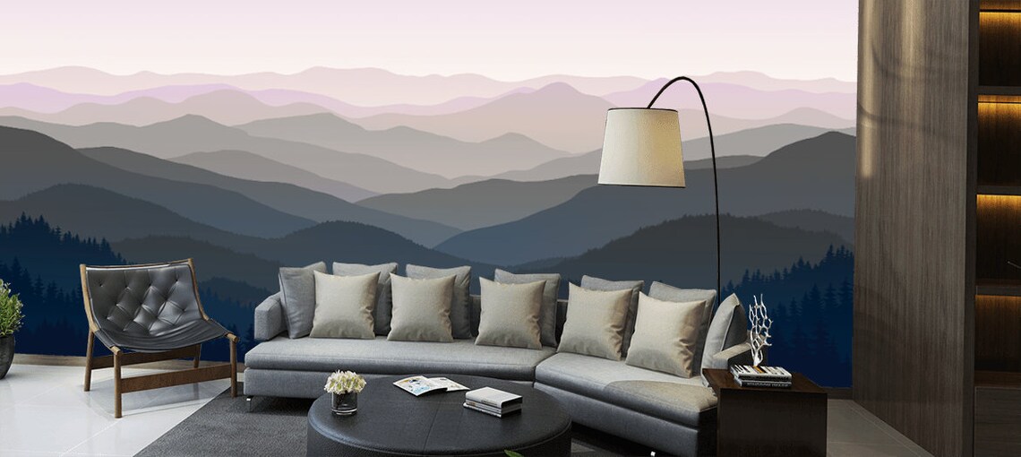 Vflat Backdrops Flat Landscape Vinyl Wallpaper Flat Design Wall Paper - Etsy