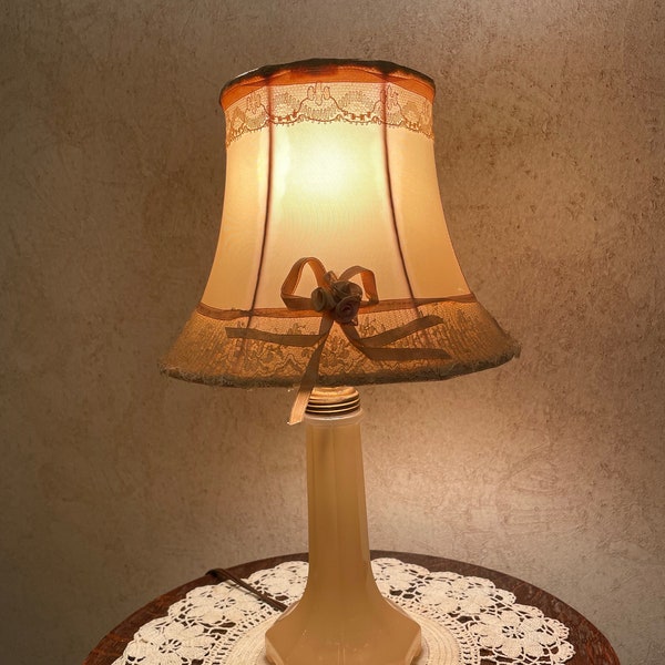 Pretty Lil’ 1940’s Lamp & Shade Pair