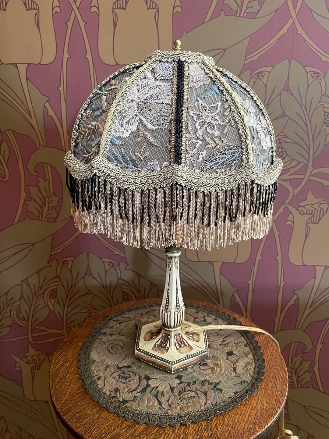 Mini Umbrella Lampshade and 1920s Lamp Etsy