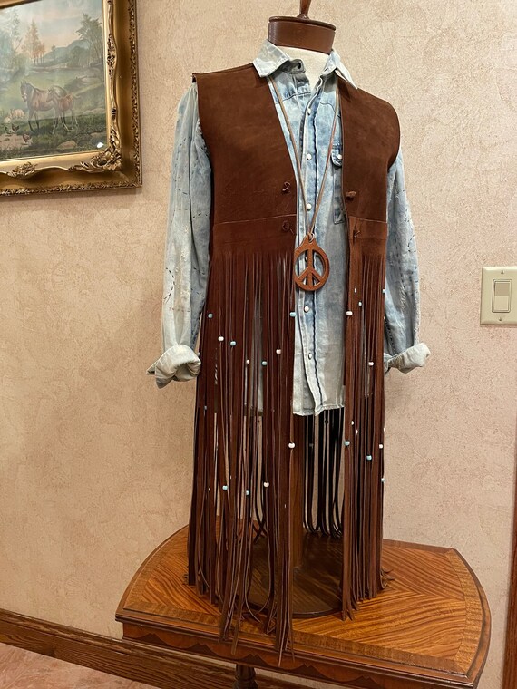 1960’s Brown Suede Fringed Vest