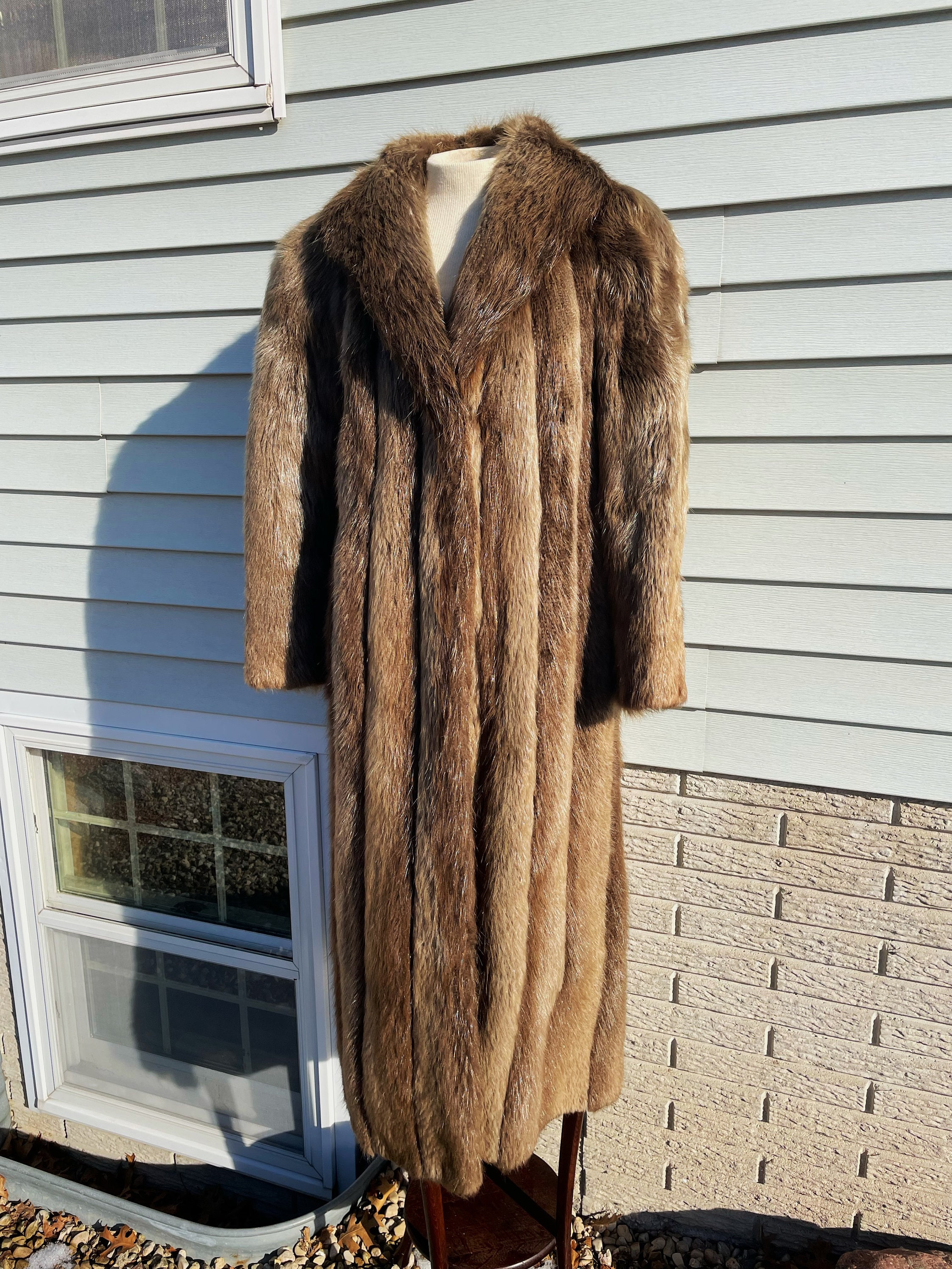 Long-haired Beaver Full Length Coat - Etsy