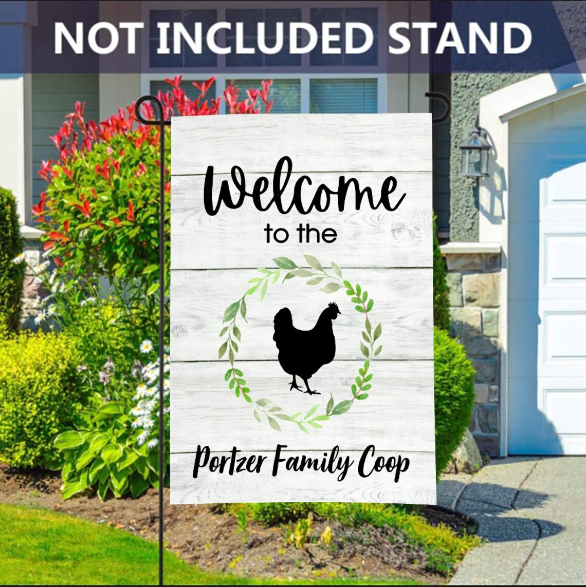 To Our Coop House Garden Flag Chicken Flag Hen Flag Etsy