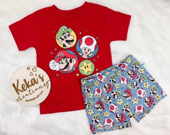Super Bros Adventure Outfit – Boys shorts and top