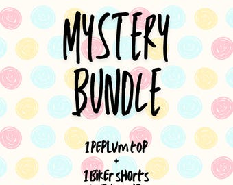 MYSTERY BUNDLE GIRLS - Peplum top + biker shorts or bummies