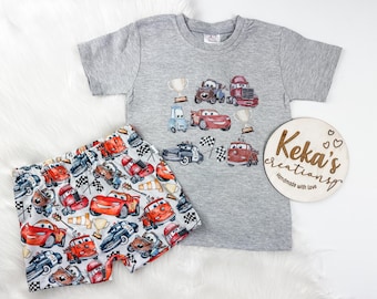 Cars friends; shorts and t-shirt set