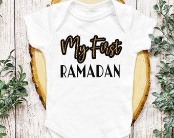 My First Ramadan Baby Onesie, Muslim Celebration Outfit, Eid Celebration Outfit