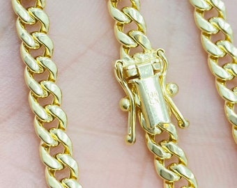 Solid 14K 4.5mm  Miami Cuban Curb Chain | Men’s 14K Gold Chain | 14K 4.5mm Miami Cuban 16in 18in 20in 22in 24inch