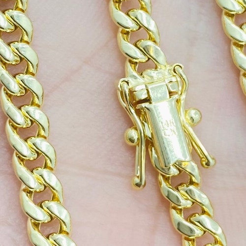 Genuine 14K Gold Miami Cuban Curb Chain 