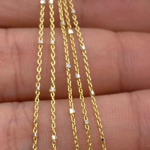 Solid 14K Gold Satellite Cable Dainty Ladies Chain, Ladies Rose Gold Chain, Ladies White Gold Chain, Pendant Chain, Durable Gold Chain