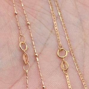 Solid 10K Rose Gold Chain, 10k Rose Gold Necklace, Ladies Rose Gold Chain,  10K Rose Gold Rope Mirror Cable Diamond Cut Chain