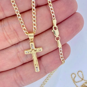 Gold cross necklace on sale price