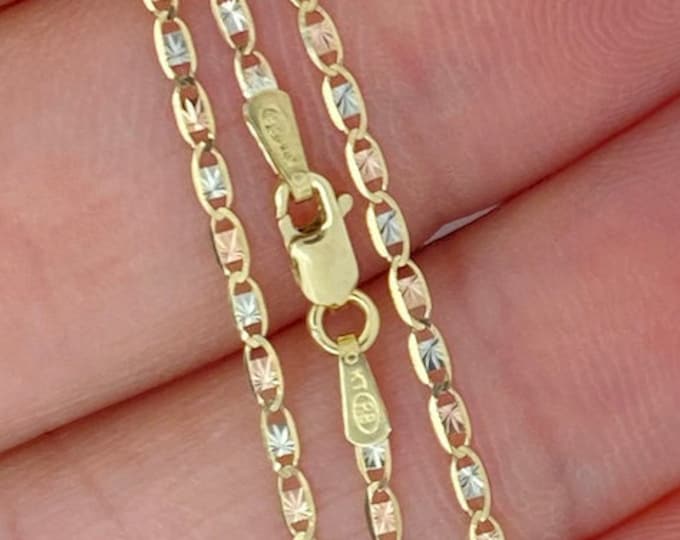 10k Tricolor Gold Braided Herringbone Bracelet 7.3mm , 7.5 Inch Etsy