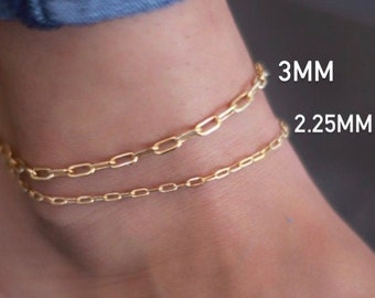 10k Gold Anklet - Etsy