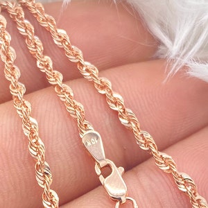 10k rose store gold rope chain