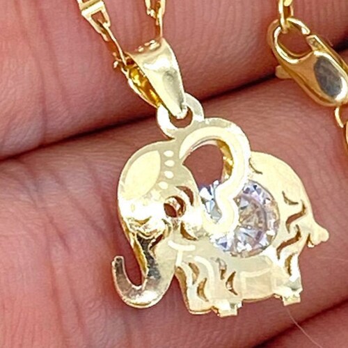 Gold Elephant Luck Necklace main image 0