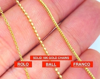 18 inch 18 sale karat gold chain