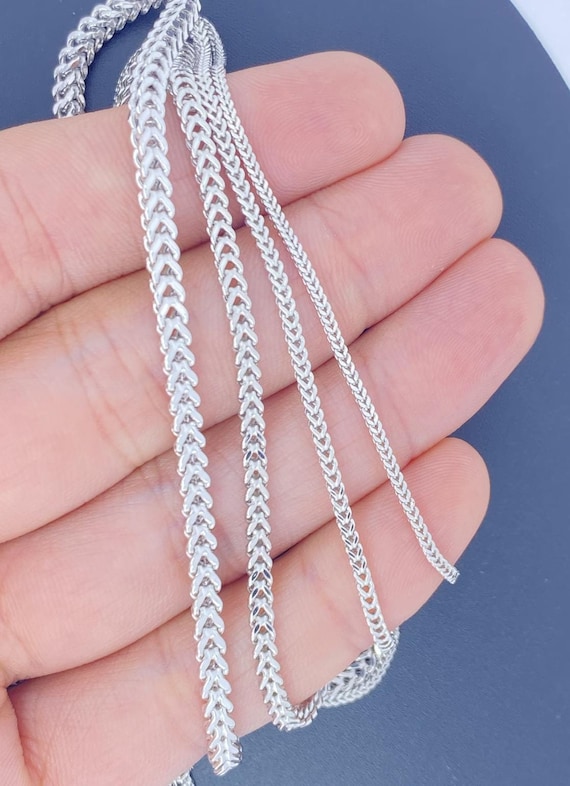 10K Weißgold 1,8mm Diamantschliff Seilkette Glieder Halskette Herren 197839969747