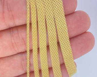 Solid 10K Bismark Bracelet, 10K 1.5mm 3mm 4.5mm 5.5mm 7mm Bismarck Flat Bracelet
