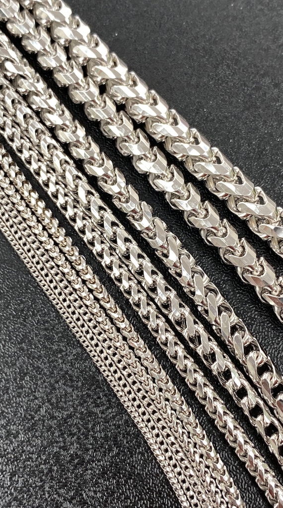 5mm Diamond Cut Franco Chain, 18k Gold Chain Men's White Gold Necklace -  Proclamation