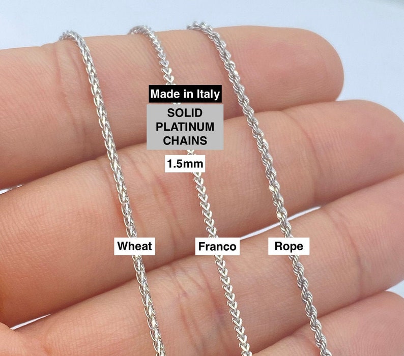 Solid Platinum Chain Genuine Solid Platinum Chain 1.5mm Etsy