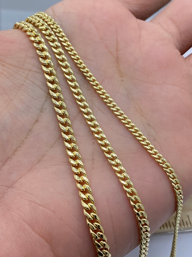 Solid 10K Gold Man Cuban Curb Bracelet. Gents 10K Gold Bracelet, 10K Solid Yellow Gold Bracelet image 8