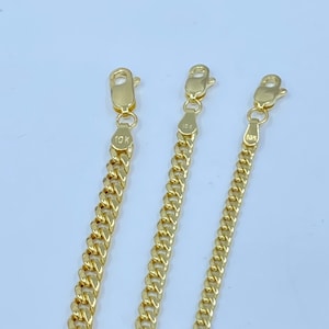 Solid 10K Gold Man Cuban Curb Bracelet. Gents 10K Gold Bracelet, 10K Solid Yellow Gold Bracelet image 10