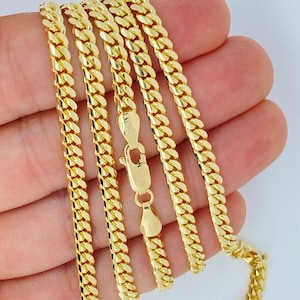 Solid 18K Gold Miami Cuban Chain, Made In Italy, Highest Quality Available for Cuban Chains, Men 18K Gold Chains, 18K 750 Gold Cuban Chain image 4