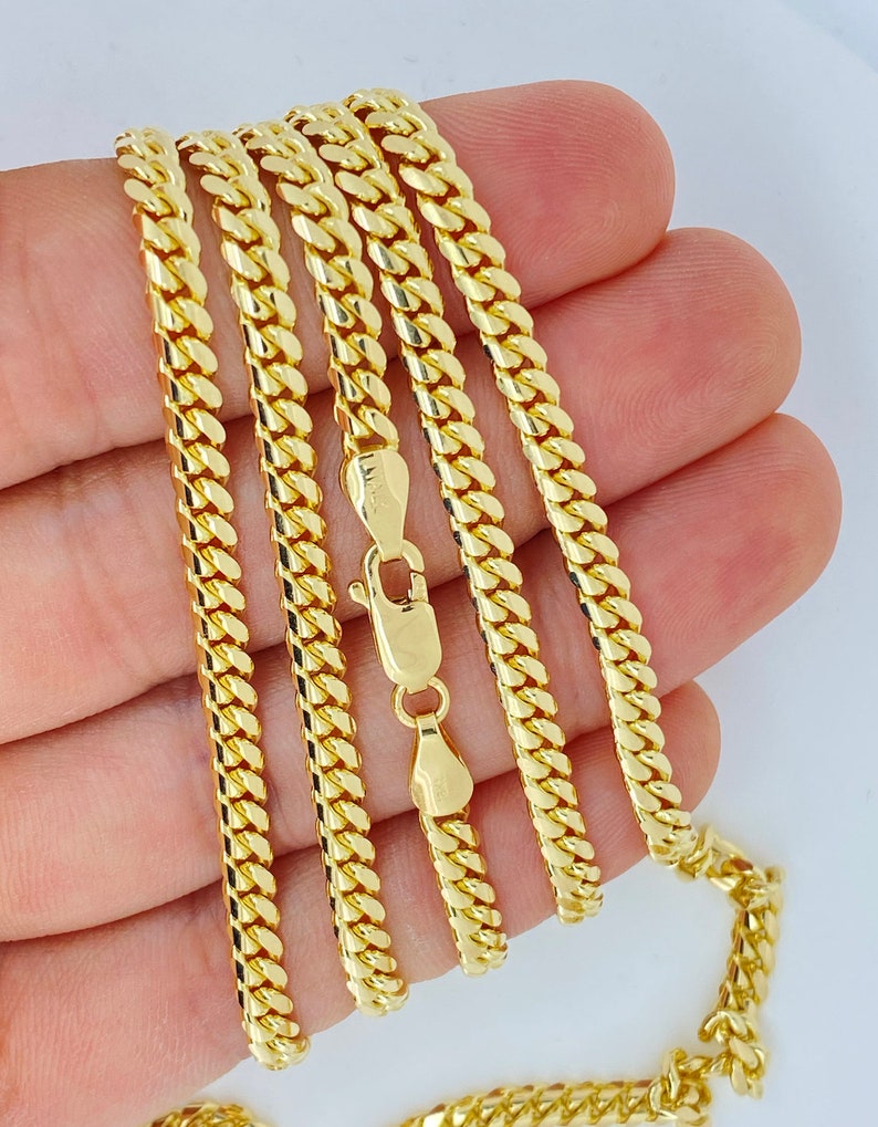 Solid 18K Gold Miami Cuban Chain, Made In Italy, Highest Quality Available for Cuban Chains, Men 18K Gold Chains, 18K 750 Gold Cuban Chain image 4