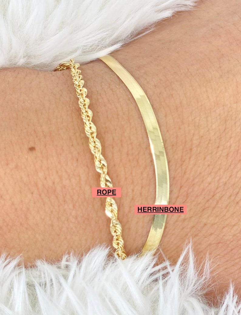 Solid 10K Gold Ladies Bracelet Stackable Gold Bracelets Curb Etsy